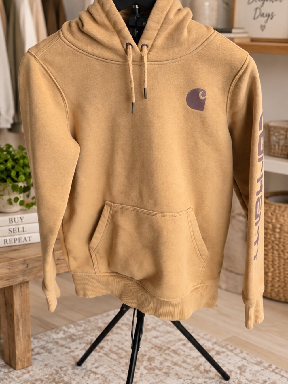 Carhartt Women's Clarksburg Graphic Sleeve Pullover Hoodie – Size Small (4-6) - Picture 2 of 7